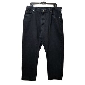 Wrangler Jeans Men’s 38x29 Black Straight Leg Denim